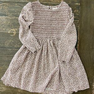 Mini Boden Leopard Smocked Dress